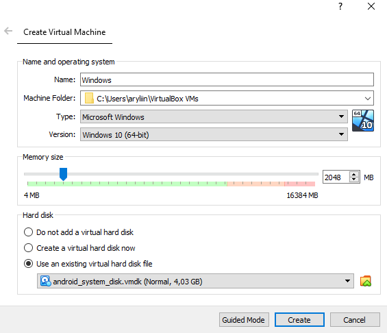 Create Virtual Machine